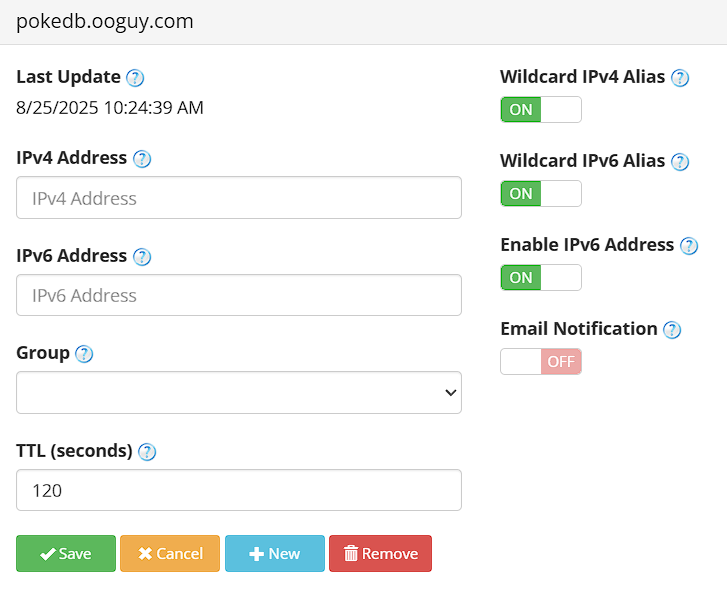 Blank IPV4 Adress